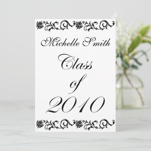 Afstuderen van de uitnodigingen van 2010 (Staand voorkant)