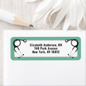 Afstuderen van de verpleegschool etiket (Insitu)