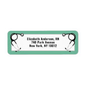 Afstuderen van de verpleegschool etiket (Voorkant)