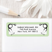 Afstuderen van de verpleegschool etiket (Insitu)