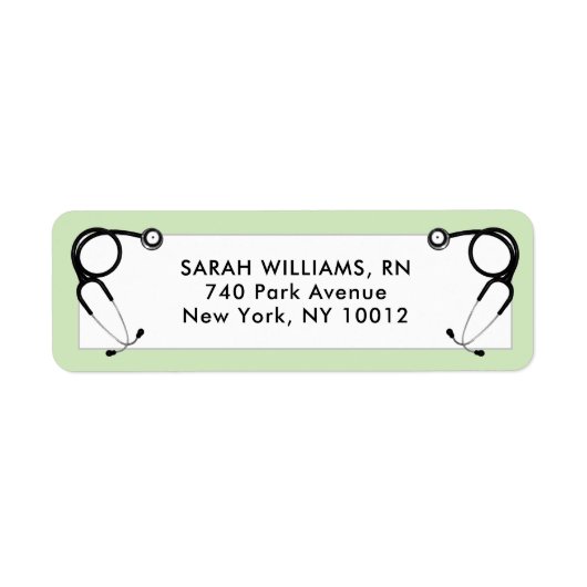 Afstuderen van de verpleegschool etiket (Voorkant)