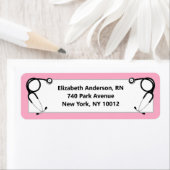 Afstuderen van de verpleegschool etiket (Insitu)