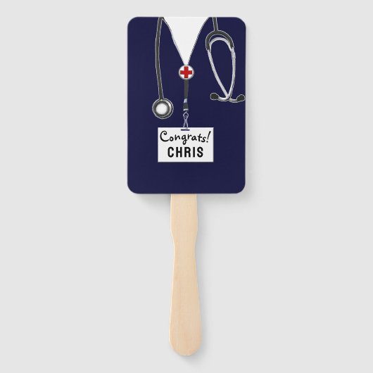 Afstuderen van de verpleegschool handwaaier (Achterkant)