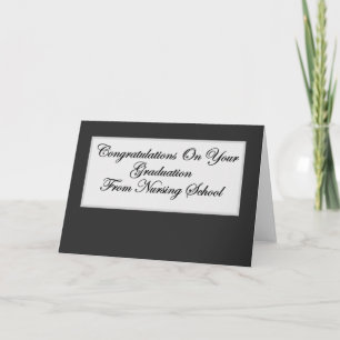 Afstuderen van de verpleegschool kaart