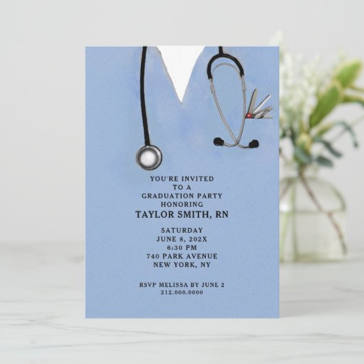 Afstuderen van de verpleegschool kaart (Staand voorkant)