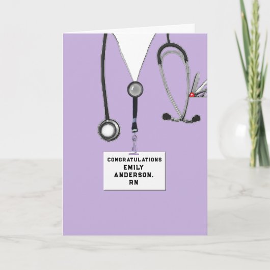 Afstuderen van de verpleegschool kaart (Voorkant)