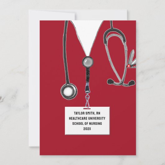Afstuderen van de verpleegschool kaart (Voorkant)