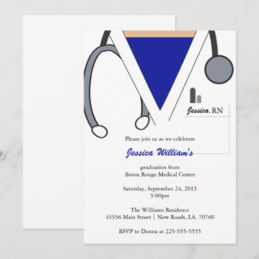 Afstuderen van de verpleegschool kaart