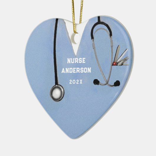 Afstuderen van de verpleegschool keramisch ornament (Links)