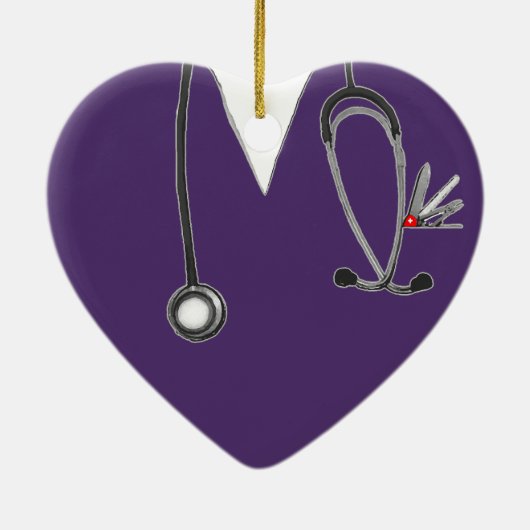 Afstuderen van de verpleegschool keramisch ornament (Achterkant)