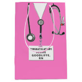 Afstuderen van de verpleegschool Middelgrote Gift Medium Cadeauzakje (Voorkant)