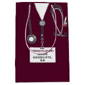 Afstuderen van de verpleegschool Middelgrote Gift  Medium Cadeauzakje (Voorkant)