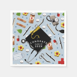 Afstuderen van de verpleegschool Napkins Servet