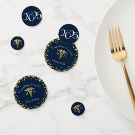 Afstuderen van de verpleegschool Navy Blue Gold Confetti