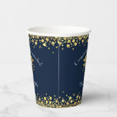Afstuderen van de verpleegschool Navy Blue Gold Papieren Bekers (Rechts)