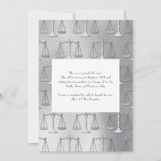 Afstuderen van de verpleegschool Navy Blue Silver Kaart (Achterkant)