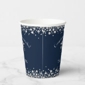 Afstuderen van de verpleegschool Navy Blue Silver Papieren Bekers (Rechts)