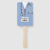 Afstuderen van de verpleegschool of de Medische Sc Handwaaier (Achterkant)