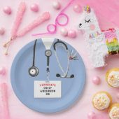 Afstuderen van de verpleegschool papieren bordje (Feest)