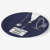 Afstuderen van de verpleegschool papieren bordje (Gekanteld)