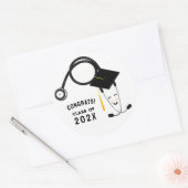 Afstuderen van de verpleegschool ronde sticker (Envelop)