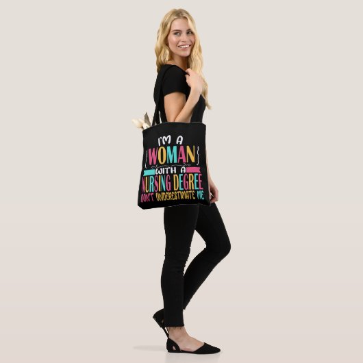 Afstuderen van de verpleegschool Rt. Geregistreerd Tote Bag (Op model)