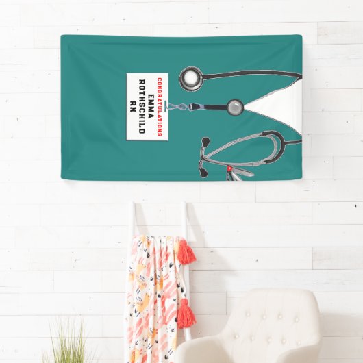 Afstuderen van de verpleegschool spandoek (Insitu)