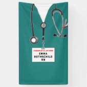 Afstuderen van de verpleegschool spandoek (Verticaal)