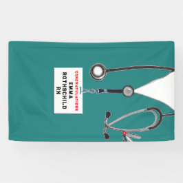 Afstuderen van de verpleegschool spandoek