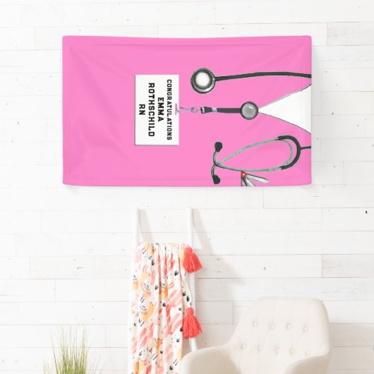 Afstuderen van de verpleegschool spandoek (Insitu)