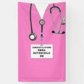 Afstuderen van de verpleegschool spandoek (Verticaal)