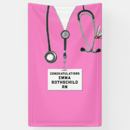 Afstuderen van de verpleegschool spandoek