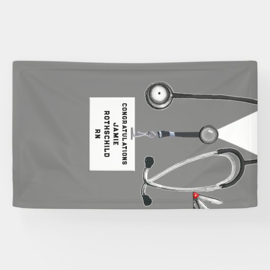 Afstuderen van de verpleegschool spandoek (Horizontaal)