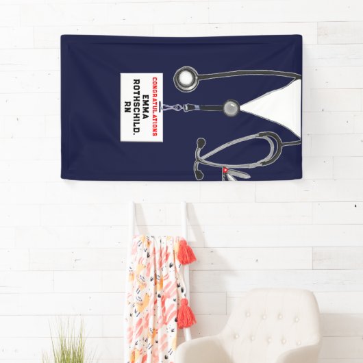 Afstuderen van de verpleegschool spandoek (Insitu)