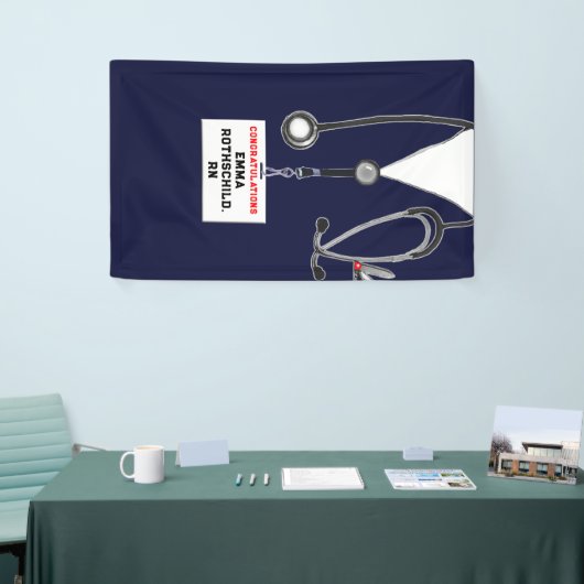 Afstuderen van de verpleegschool spandoek (Beurs)