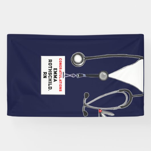 Afstuderen van de verpleegschool spandoek (Horizontaal)