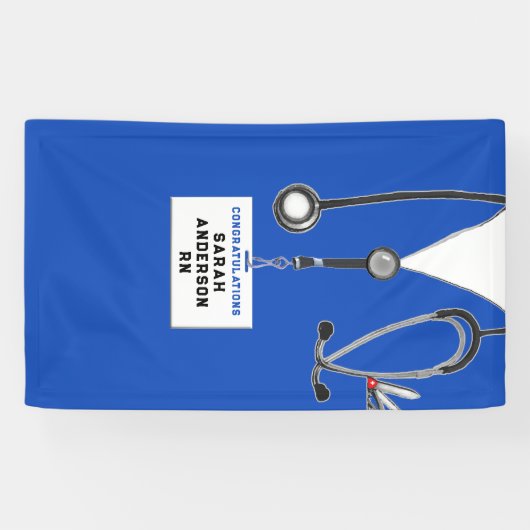 Afstuderen van de verpleegschool spandoek (Horizontaal)