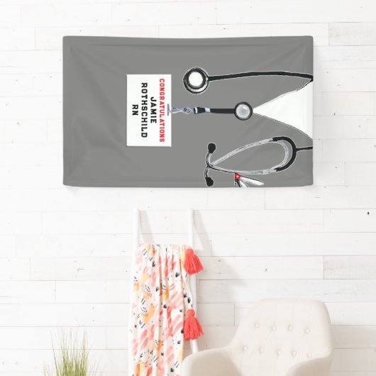 Afstuderen van de verpleegschool spandoek (Insitu)