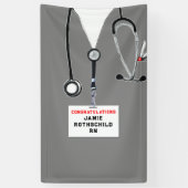 Afstuderen van de verpleegschool spandoek (Verticaal)