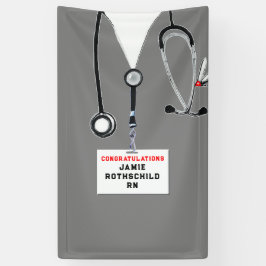 Afstuderen van de verpleegschool spandoek