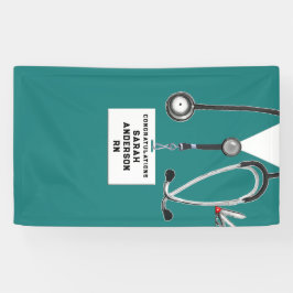 Afstuderen van de verpleegschool spandoek