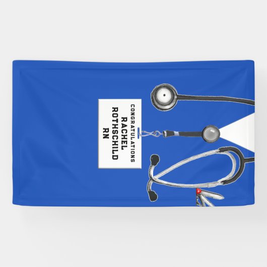 Afstuderen van de verpleegschool spandoek (Horizontaal)