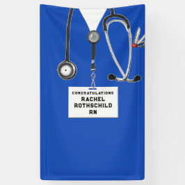 Afstuderen van de verpleegschool spandoek