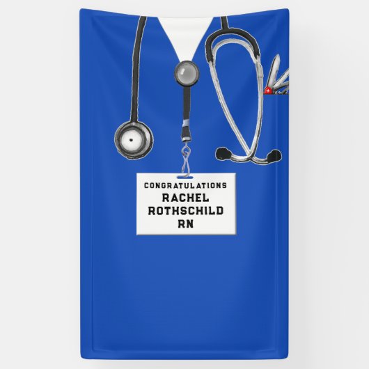 Afstuderen van de verpleegschool spandoek (Verticaal)