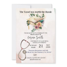 Afstuderen van de verpleegschool Vintage Boho Flor