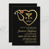 Afstuderen van de verpleegschool voor zwarte en go kaart (Voorkant / Achterkant)