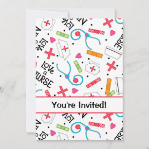 Afstuderen van de verpleegschool: White Red Kaart