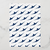 Afstuderen van de vliegschool voor piloot folie uitnodiging (Achterkant)