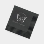 Afstuderen van de vlinder folie servetten (Links)