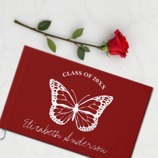 Afstuderen van de vlinder gastenboek